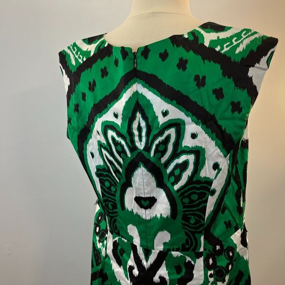 INC International Concepts Women's Green Black Dress - Size 14W - Picture 3 of 5